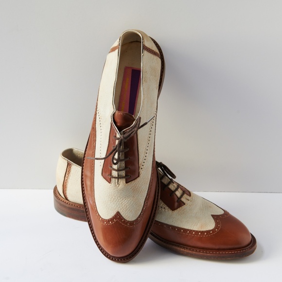 80s - SUSAN BENNIS - WARREN EDWARDS - Shoes - Men\'s - 10.5 - Br/W Leather
